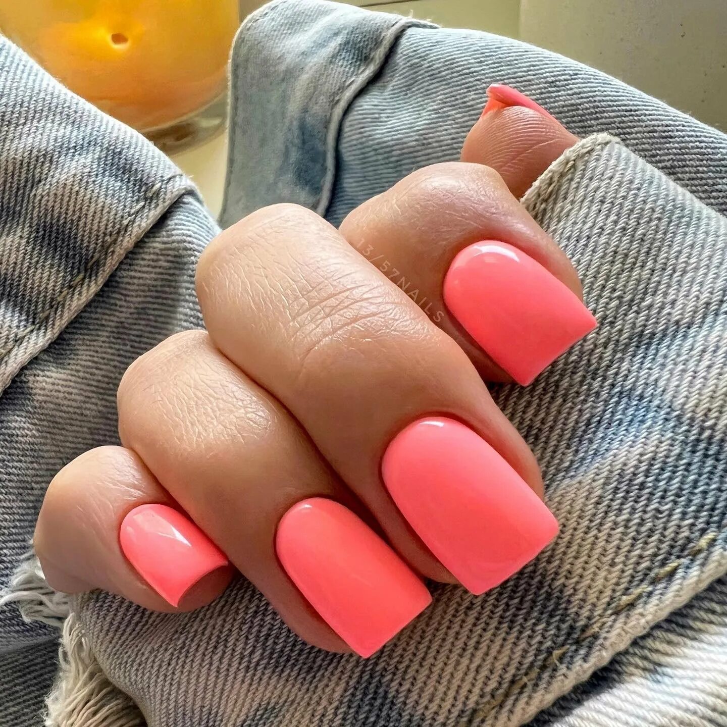 Квадратный маникюр коралловый Trendy 20 Coral Nail Ideas for Summer Season 2024