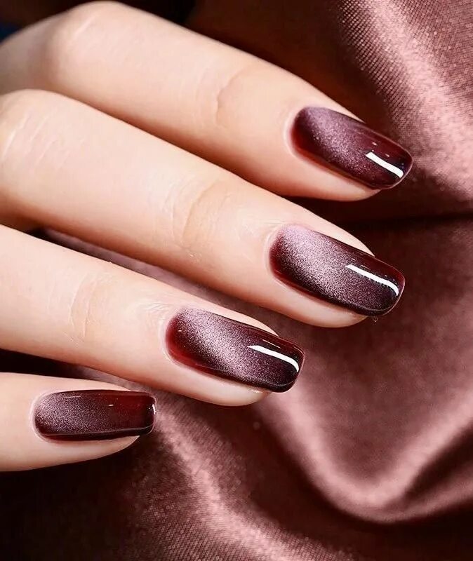 Квадратный маникюр кошачий глаз Pin on маникюр Cat eye nails, Cat eye nails polish, Stylish nails art