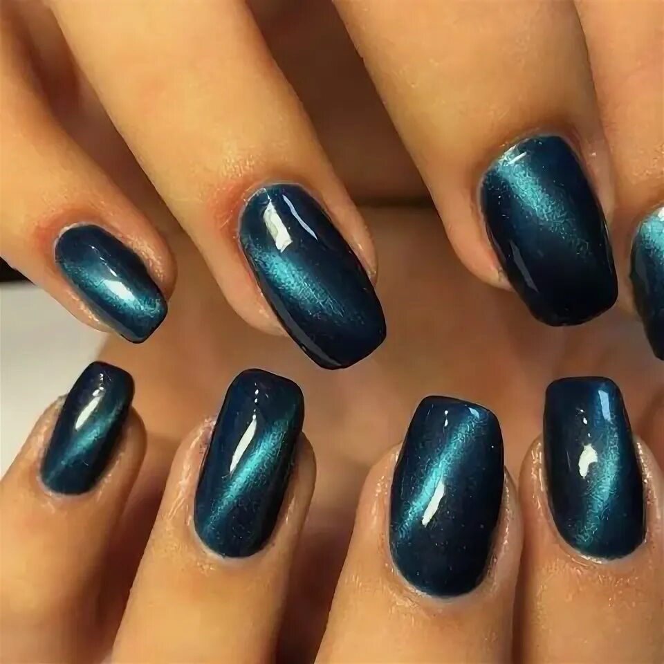 Квадратный маникюр кошачий глаз Magnetic gel polish Cat eye nails polish, Cat eye nails, Gel nails