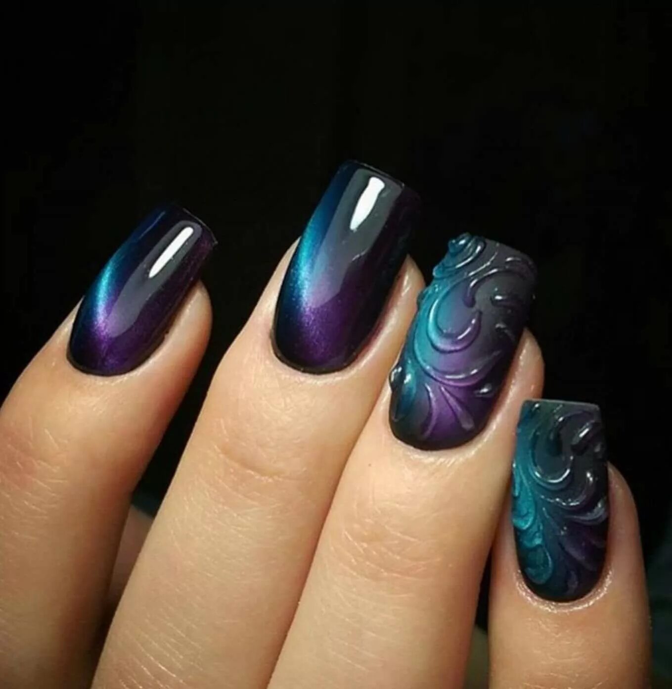 Квадратный маникюр кошачий глаз Пин от пользователя Ist Egal на доске Nageldesign Ideen Красивые ногти, Дизайнер