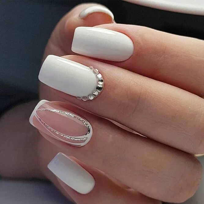 Квадратный маникюр молочного цвета 33 Unique Acrylic Nail Designs To Make Your Look Unforgettable Manikur