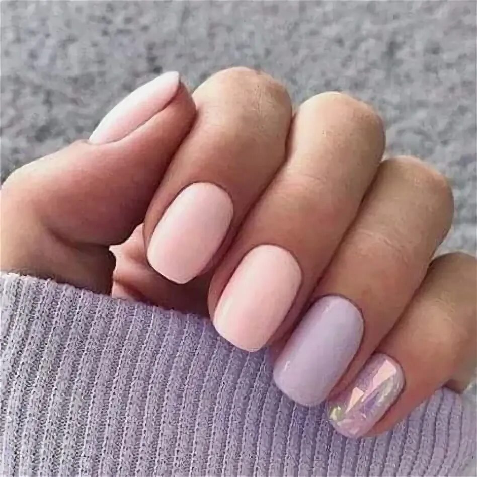 Квадратный маникюр пастельных тонов 26 Маник ideas gel nails, pretty nails, manicure