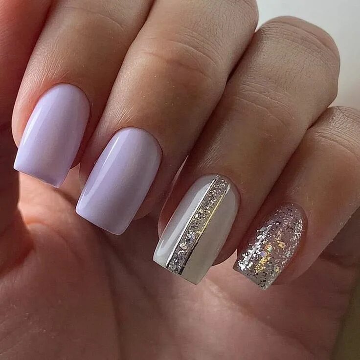 Квадратный маникюр пастельных тонов Маникюр - дизайн ногтей - Фото OK.RU Coffin nails designs, French manicure nails