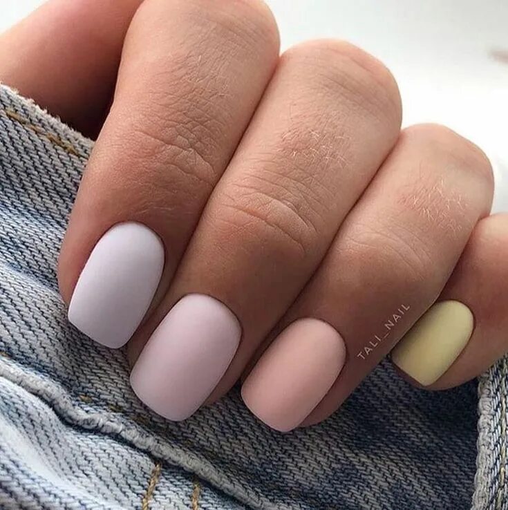 Квадратный маникюр пастельных тонов Pin on Маникюр Manicure, Simple nails, Gel nails