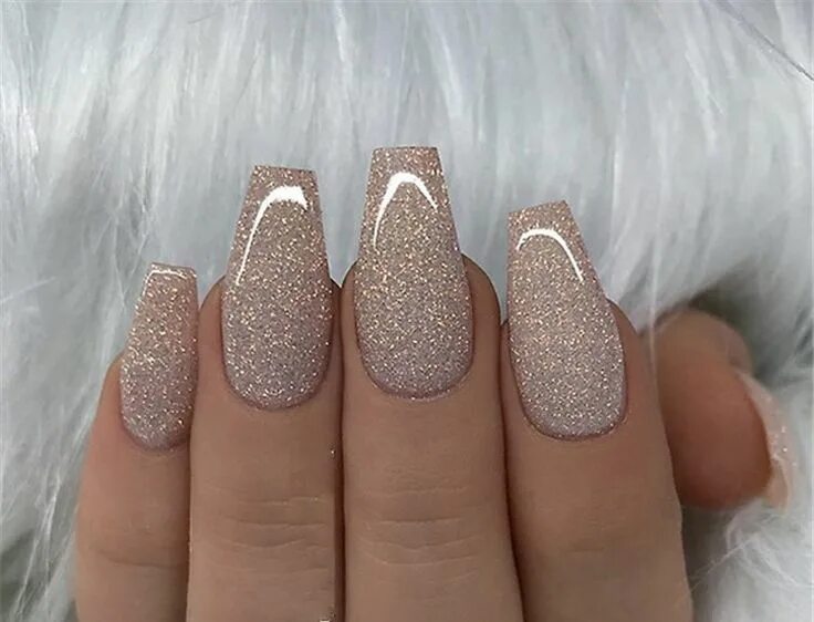 Квадратный маникюр с блестками 35+ 2019 Hot Fashion Coffin Nail Trend Ideas в 2020 г Ногти, Маникюр, Идеи для н