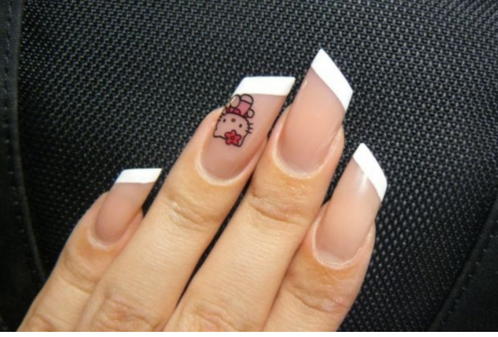 Квадратный маникюр с рисунком Pin von TatjanaFrank auf Make-up