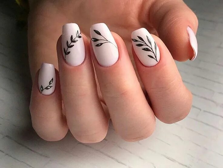 Квадратный маникюр с рисунком Pin by Rosa Barboza on ♡ ❤ ️Uñas ♡ ❤ Nail drawing, Nail art diy, Trendy nail art