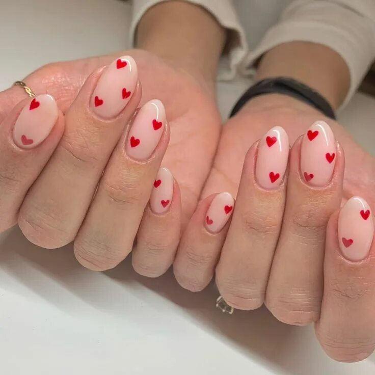 Квадратный маникюр с сердечками 15 Gorgeous Valentine's Day Nail Art Ideas Heart nails, Gel nails, Stylish nails