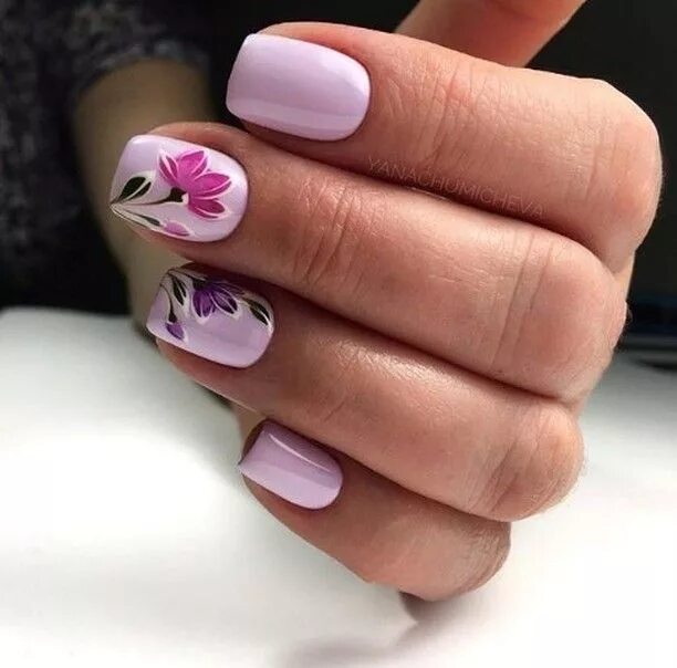 Квадратный маникюр с цветами #l4l #fun #makeup #pink #tbt #nails #instalike #drawing #amazing #cute #ootd Flo