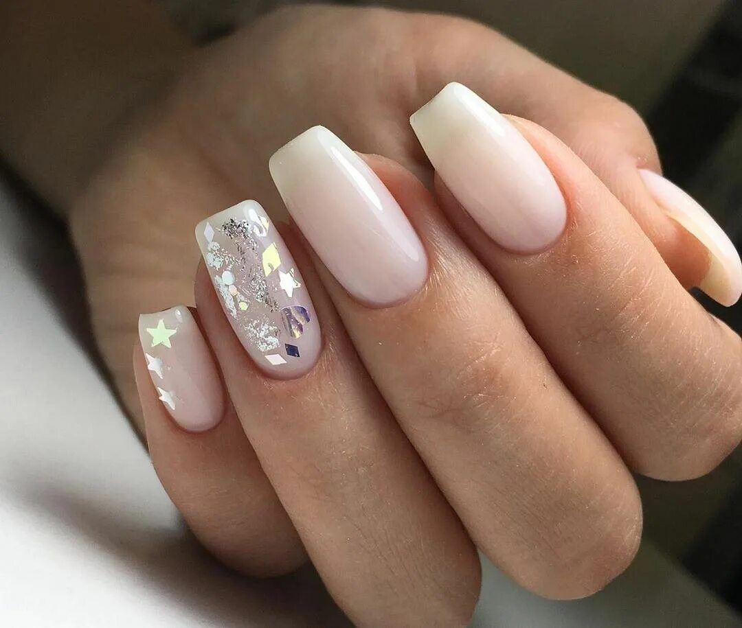 Квадратный маникюр светлые тона Pin on nail Nails, Beauty