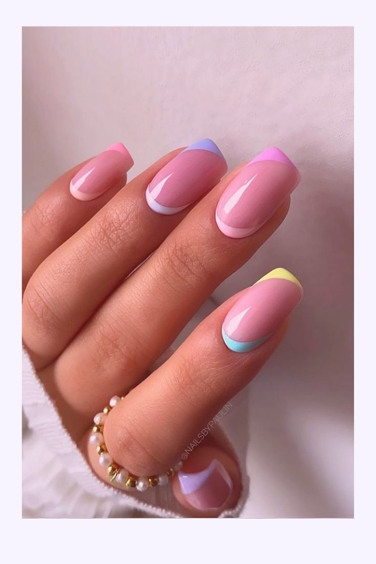 Квадратный маникюр весна 2024 35 Most Beautiful Pink Flower Short Nail Designs for Summer 2021 Manikur, Kuku c