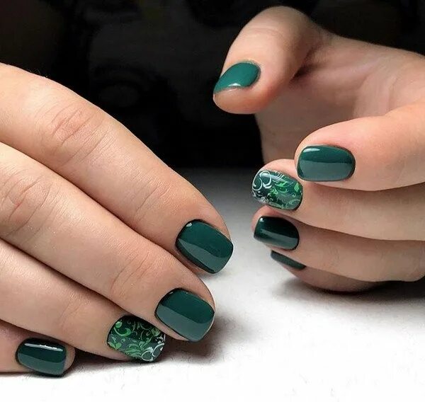 Квадратный маникюр зеленого цвета 100+ Beautiful Small Nail Art Design Ideas 2019 - Soflyme Короткий маникюр, Новы