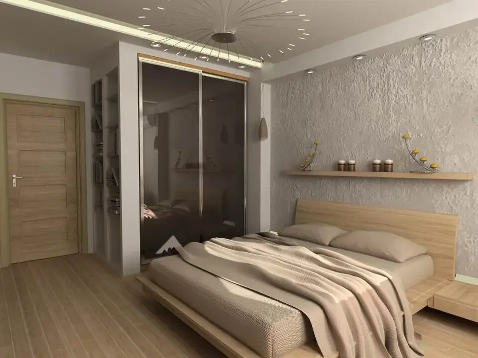 Квадратный метр дизайн спальни Apartment bedroom interior design (48 Photos)