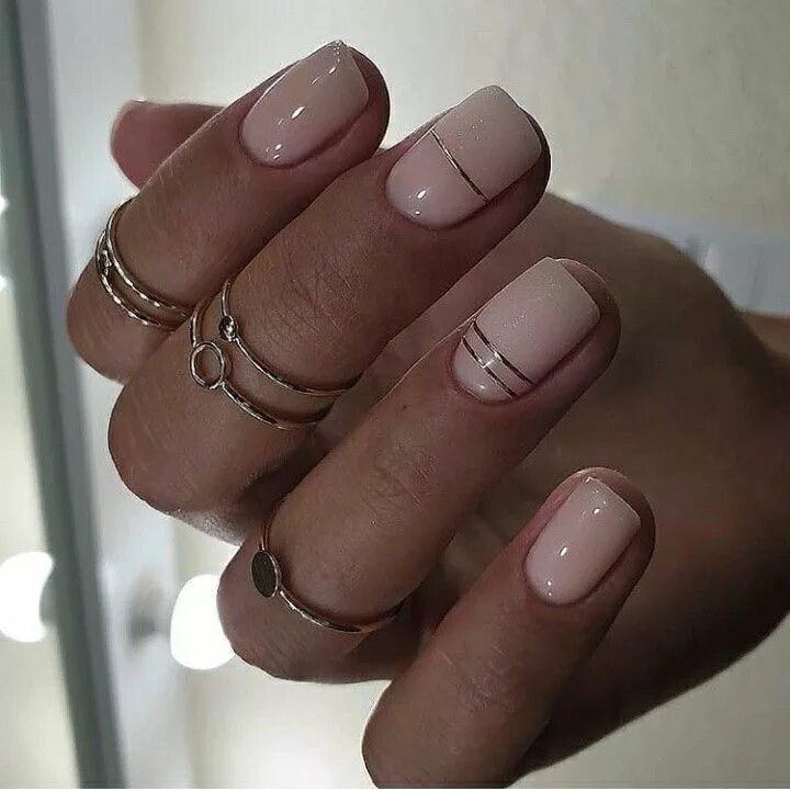 Квадратный нюдовые маникюр Пин от пользователя Liza Snitkova на доске manicure Натуральные ногти, Дизайнерс