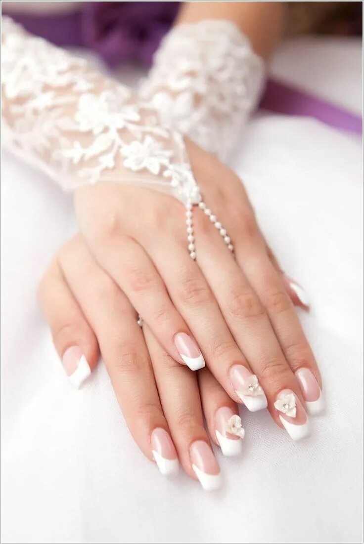 Квадратный свадебный маникюр 50+ Coolest Wedding Nail Design Ideas - Planning for wedding and looking for coo