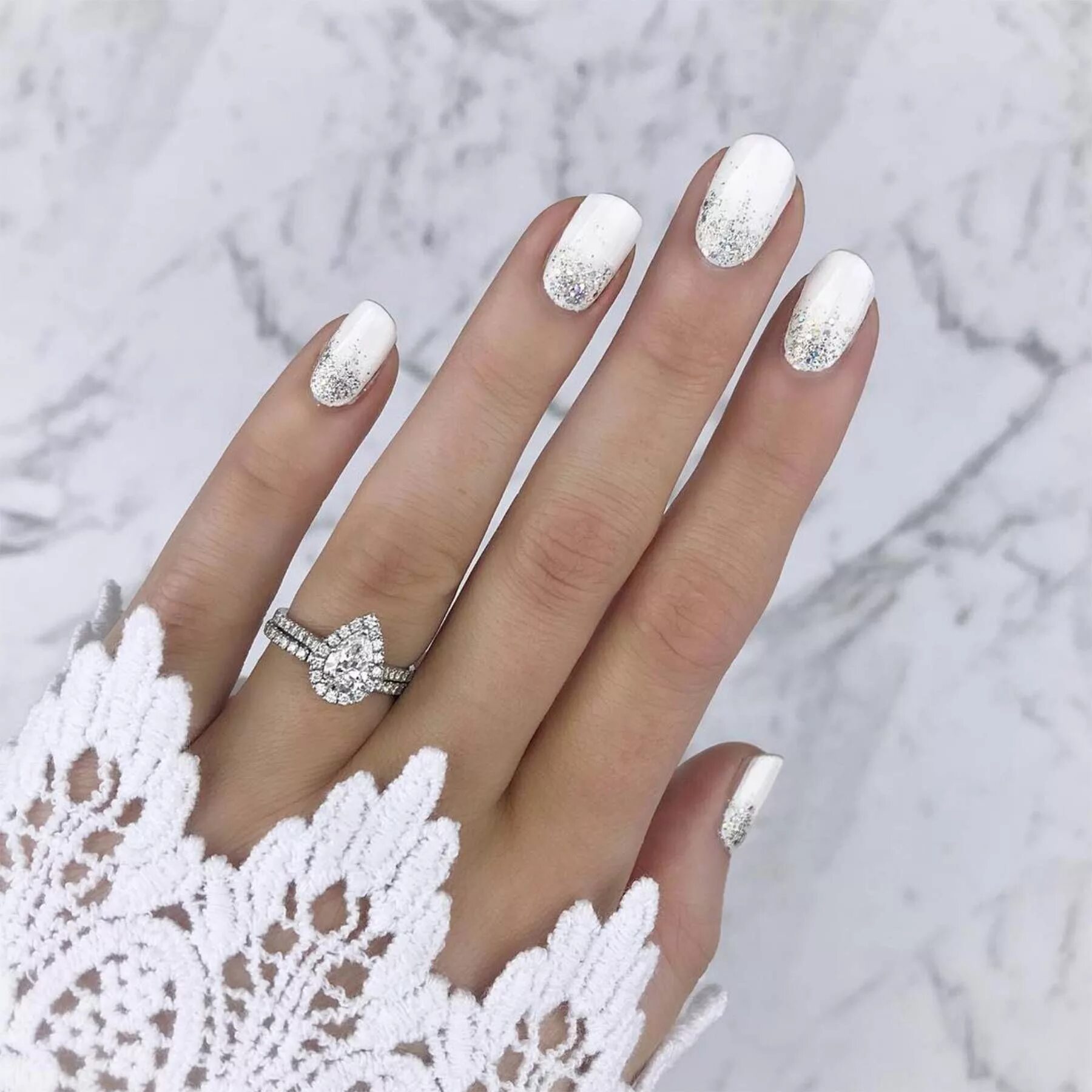 Квадратный свадебный маникюр 47 wedding nails ideas for every bride Simple wedding nails, Nail art wedding, B