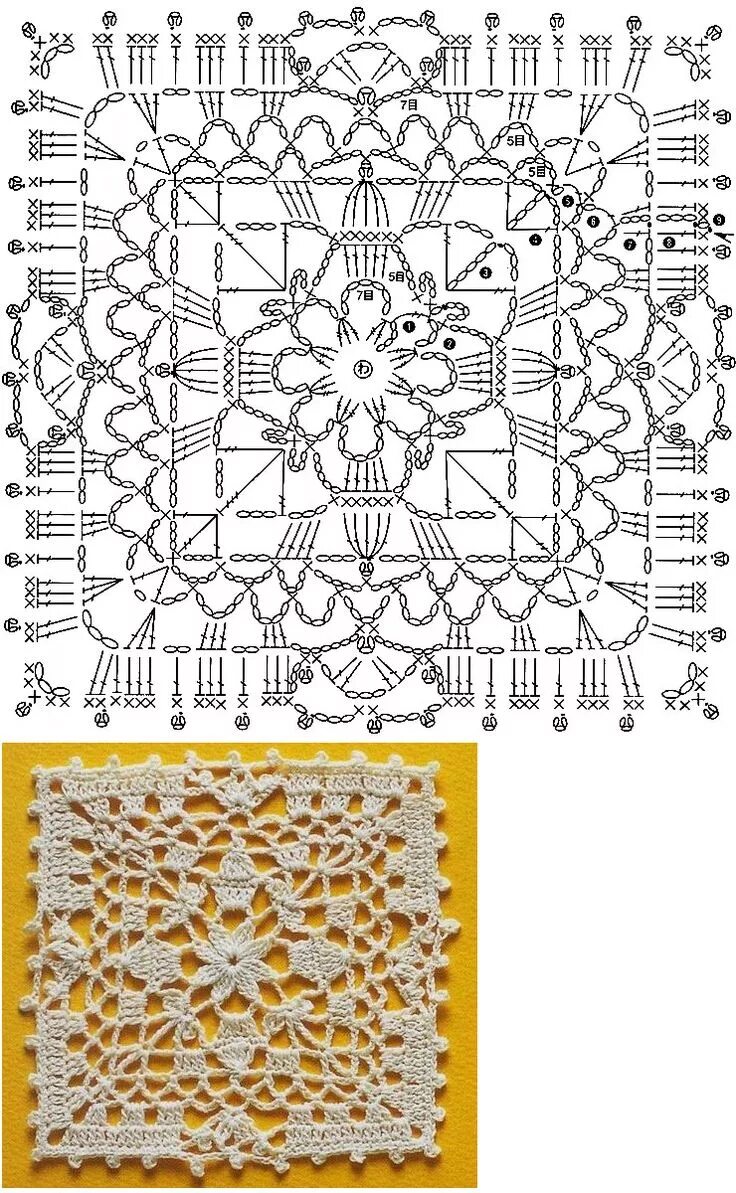 Квадраты крючком схемы фото E. 코바늘 사각모티브 무료도안 Granny square crochet patterns free, Crochet blanket patterns,