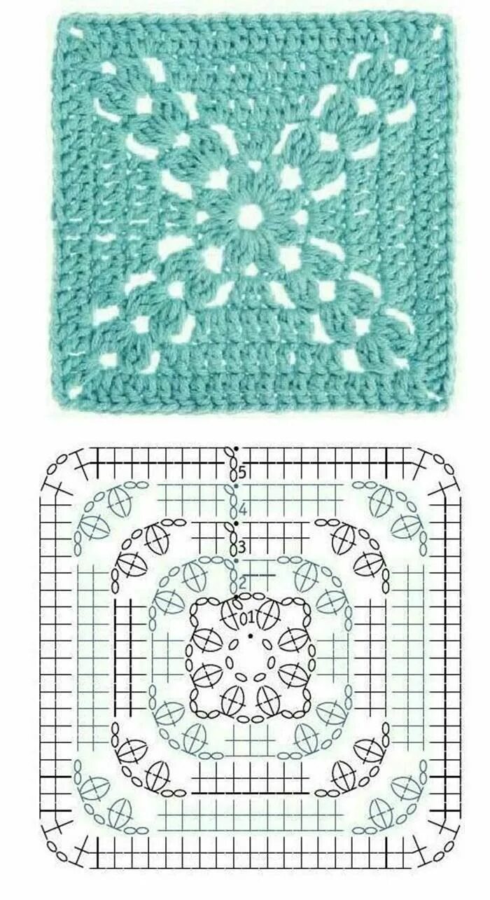 Квадраты крючком схемы фото Copie e crie: Gráficos de quadrados de crochê ⋆ De Frente Para O Mar Crochet squ