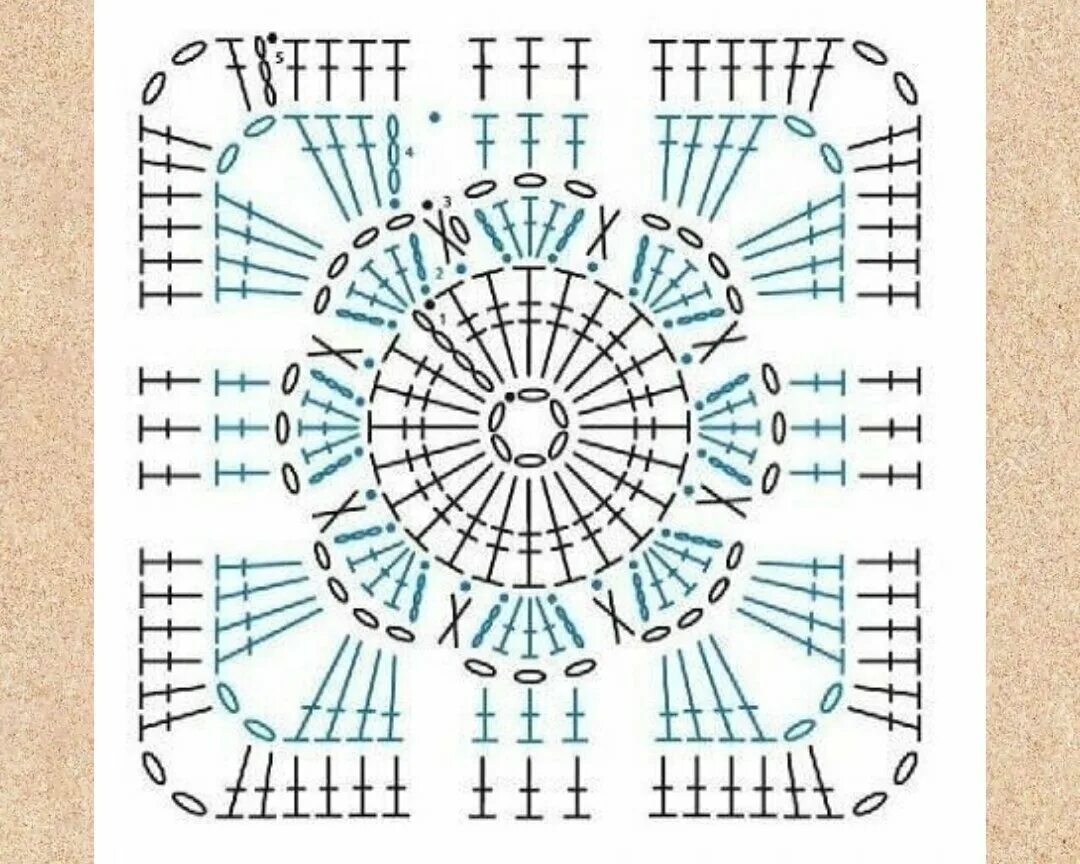Квадраты крючком схемы с описанием Делюсь большой подборкой СХЕМ вязания МОТИВОВ крючком. Рассказываю, почему так м