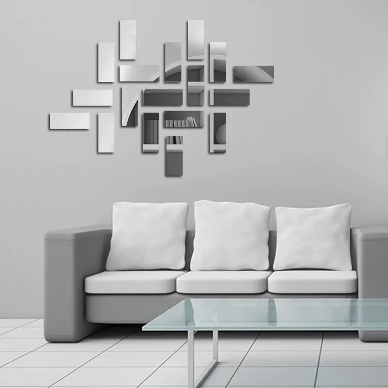 Квадраты на стене в интерьере DIY ваза Simle Цветочное дерево постеры для украшения дома Crystal Arcylic 3D на