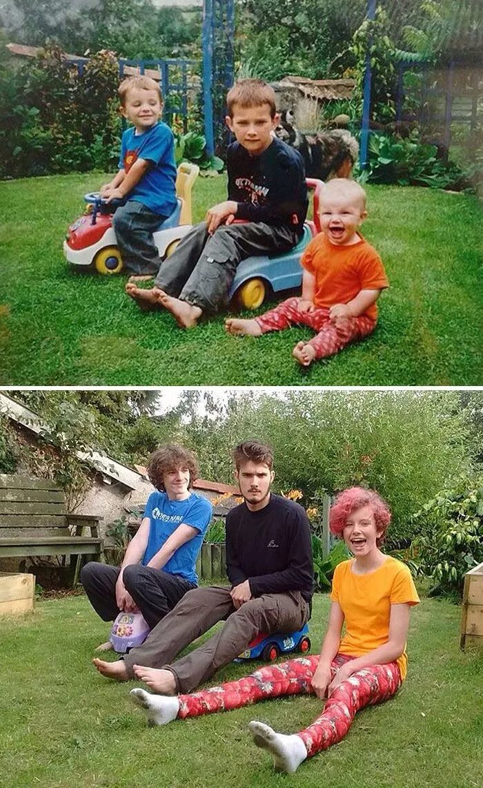 Квадроберы нашего детства фото 50 Times People Absolutely Nailed Their Family Photo Recreations Photo recreatio