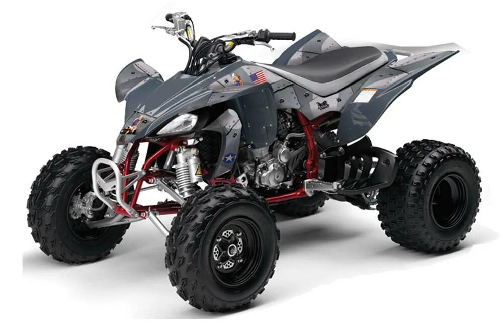 Квадроцикл мотоцикл фото Yamaha YFZ 450 ATV Graphic Kit - 2004-2014 T Bomber Silver