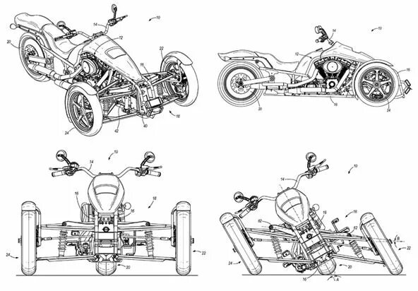 Квадроцикл своими руками чертежи Shelved Harley-Davidson Trike Prototypes Trike, Trike motorcycle, Harley davidso