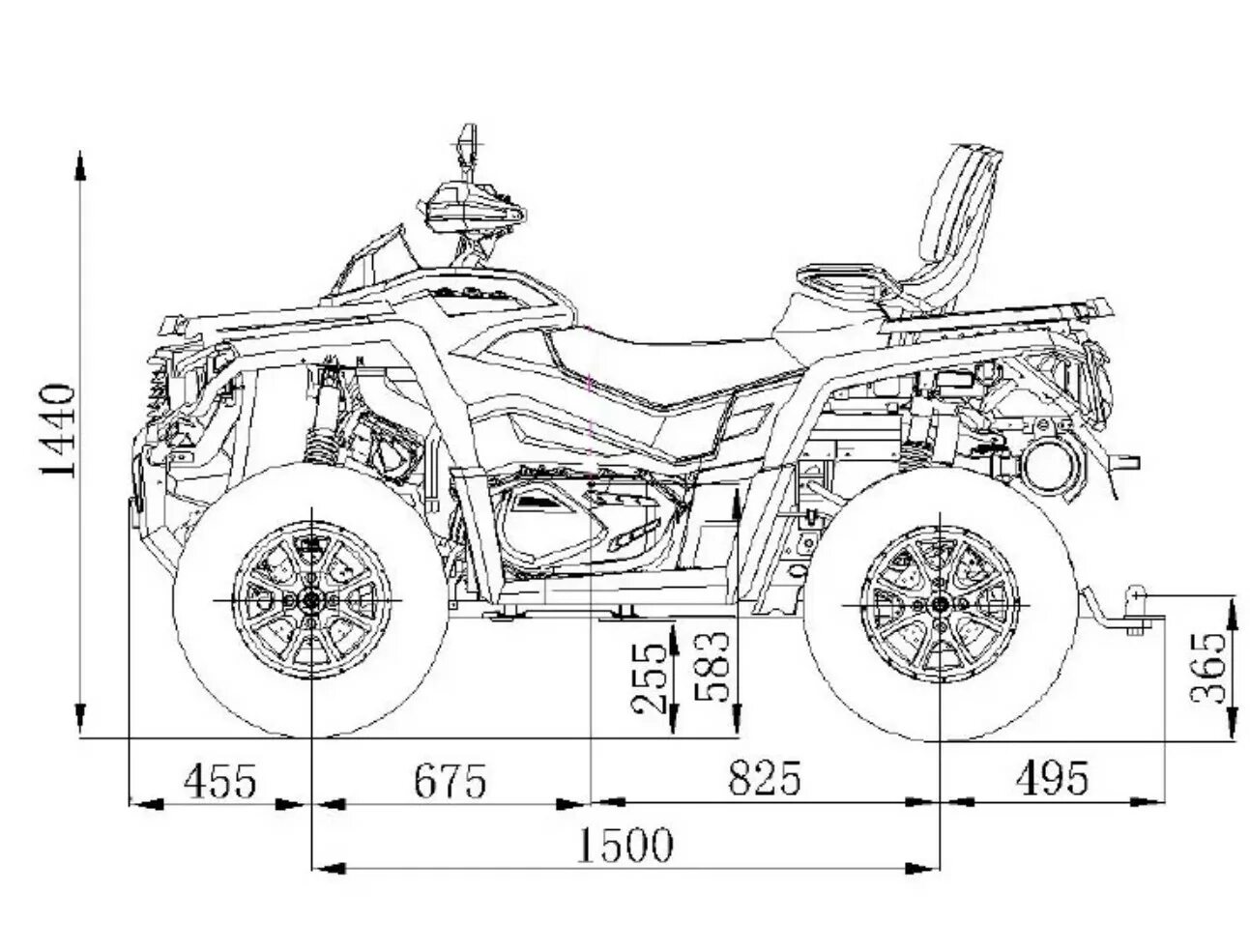 Квадроцикл своими руками чертежи Квадроцикл ODES - ODES 1000 ATV DS двухместный