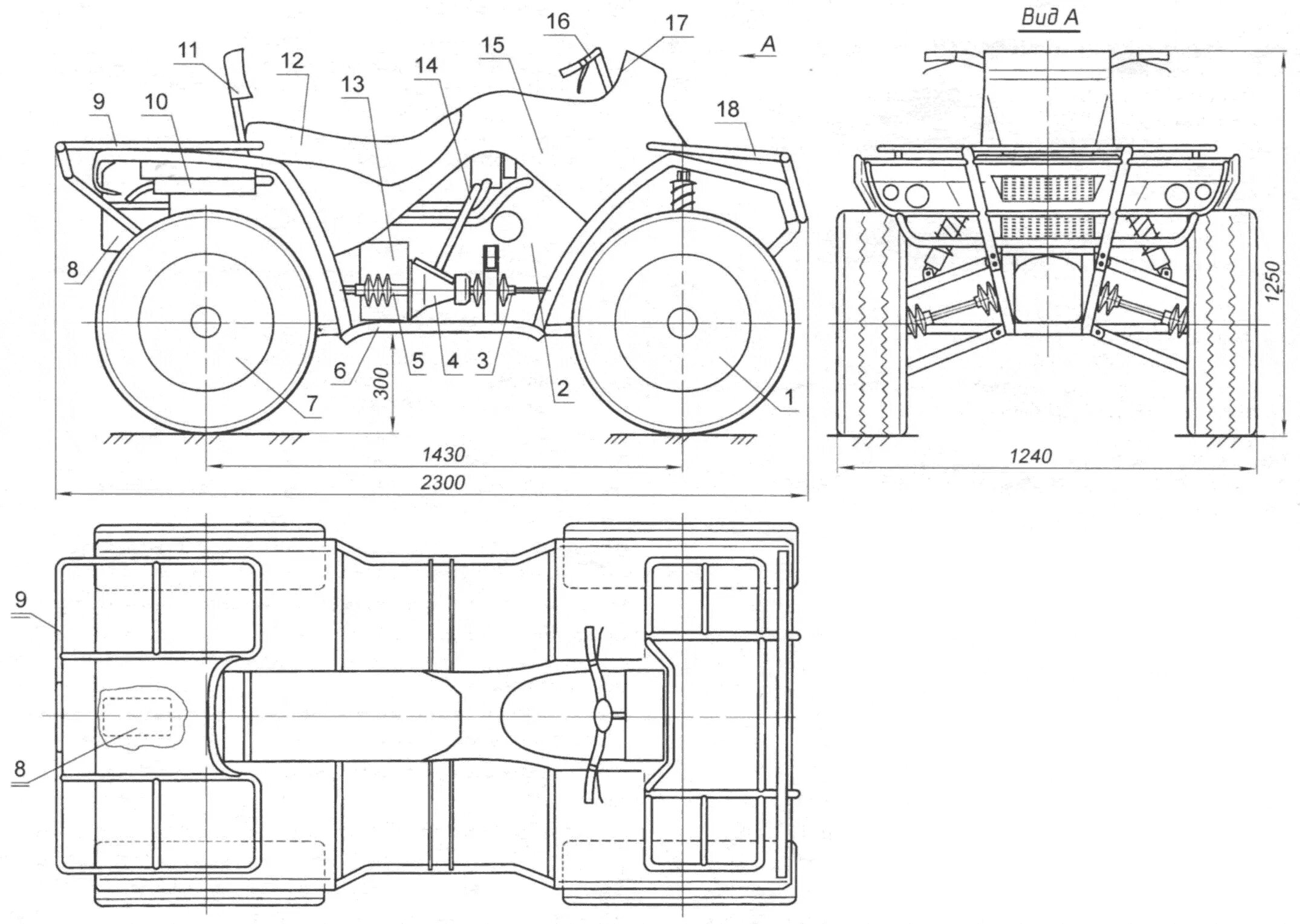 Квадроцикл своими руками чертежи размеры Квадроцикл своими руками - ATVARMOR