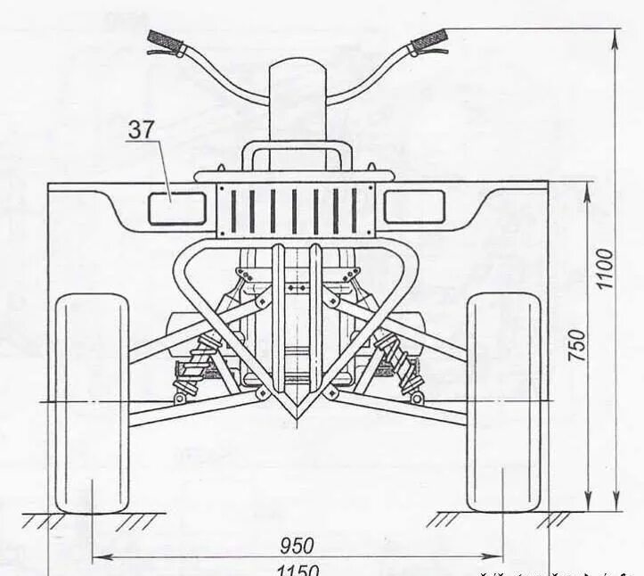 Квадроцикл своими руками чертежи размеры фото Самодельный квадроцикл с ДВС Урал САМОДЕЛКИН ДРУГ Квадроцикл, Мотоцикл, Педальны