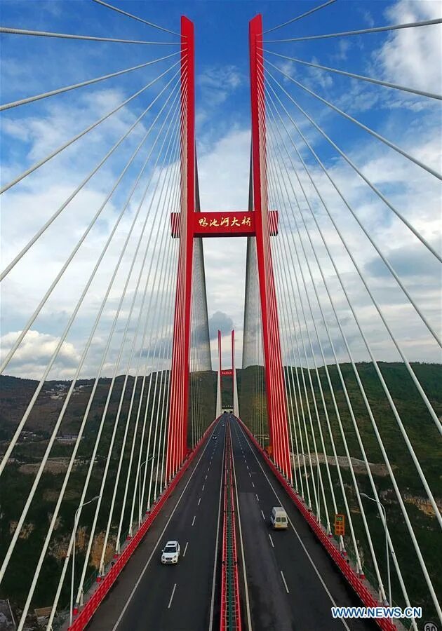 Квантовый мост фото Aerial view of Yachihe Bridge of Guiyang-Qianxi highway in SW China - People's D