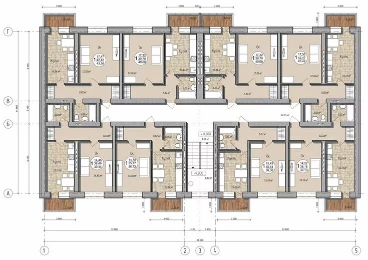 Квартал дом планировки план типового этажа многоквартирный жилой дом Hotel floor plan, Resort plan, Flo