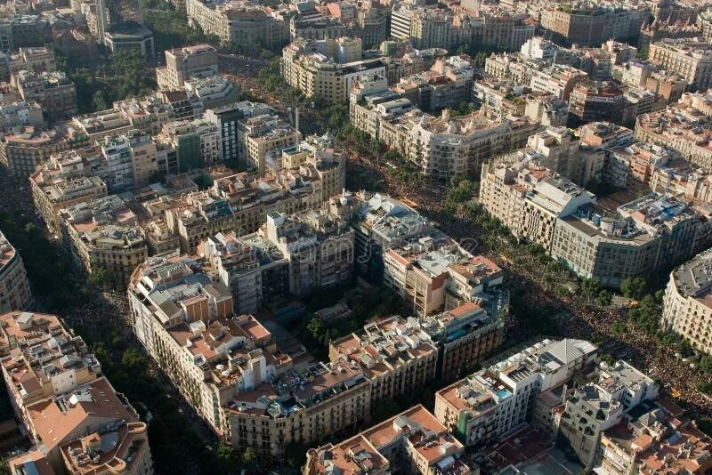 Кварталы барселоны фото Barcelona demonstration editorial stock photo. Image of government - 60003098