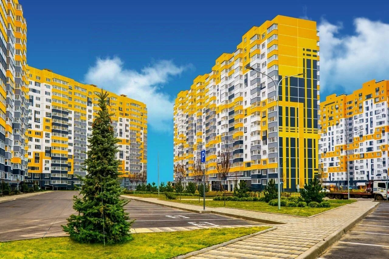 Кварталы краснодара фото Купить однокомнатную квартиру 39.69м² ул. Имени 75-летия Победы, 26/1к2, Краснод