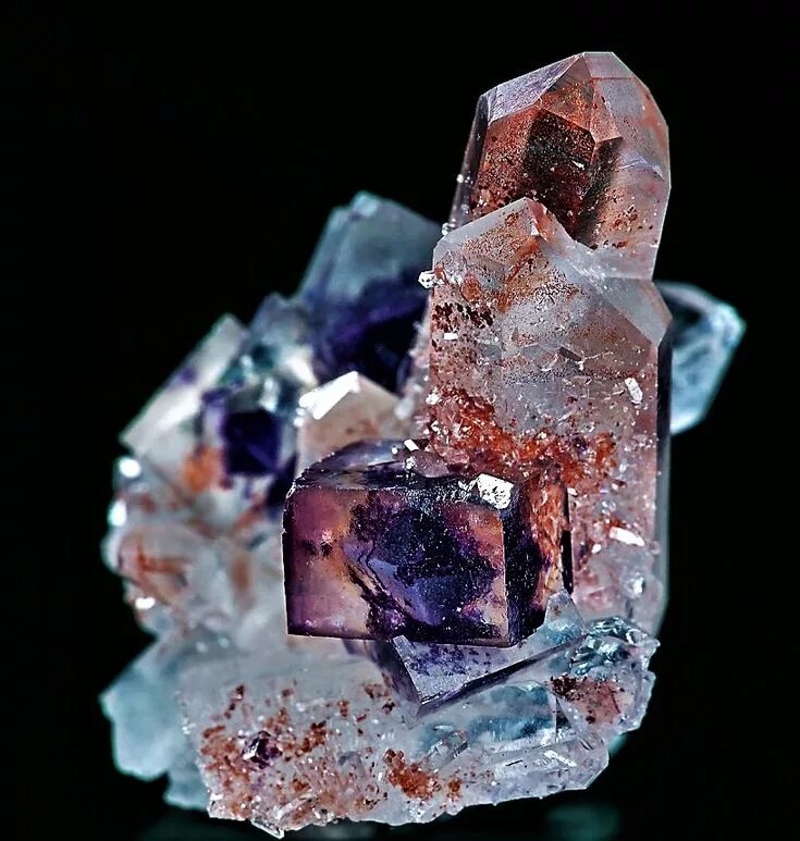 Кварц фото камня в природе Hematoid, Quartz and Fluorite, South Africa Minerals crystals rocks, Crystals, C