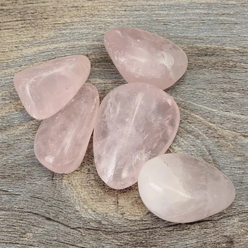 Кварц камень фото Kiwarm 5pcs Natural Rose Pink Quartz Crystal Point Healing Stones Gemstones Craf