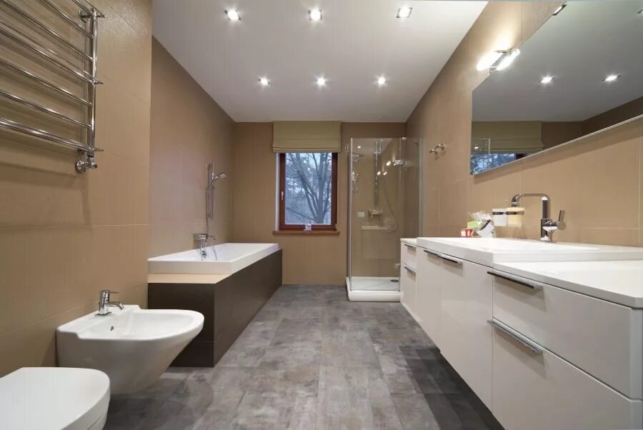 Кварц винил в ванне фото #feuchtraum geeigner Vinylboden Ultimo Stone in Fliesenoptik Small bathroom reno