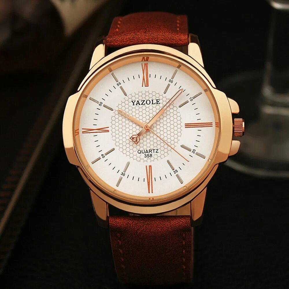 Кварцевые часы цена фото YAZOLE Men Quartz Watch Exquisite Male Wristwatch Accurate Time Display 3ATM Wat