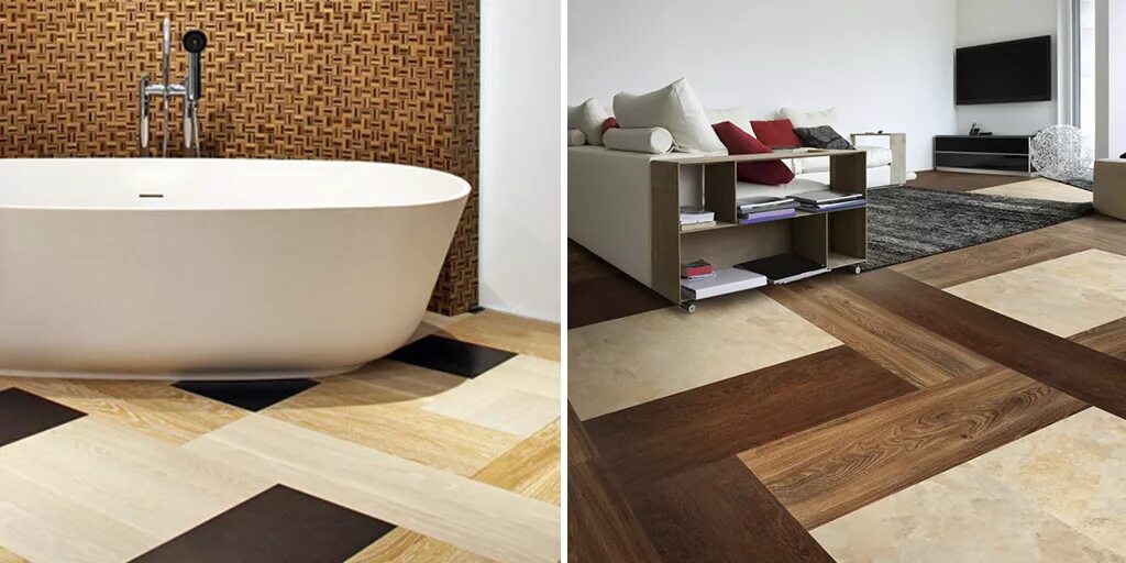 Кварцвинил в ванной фото Кварцвинил в ванной: отделка пола кварцвиниловым ламинатом