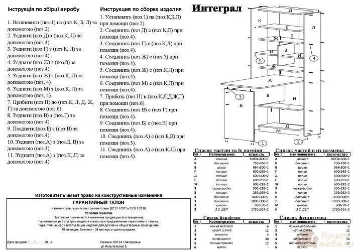 Квартет 6 стол компьютерный инструкция по сборке Купить Письменный стол Пехотин Интеграл - супер-цена - интернет-магазин Культ Ме