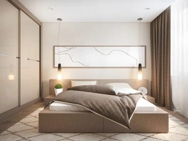 Квартир дизайн спальни стиль Inspirationally Modern Interiors From Pavel Voytov Taupe bedroom, Interior desig