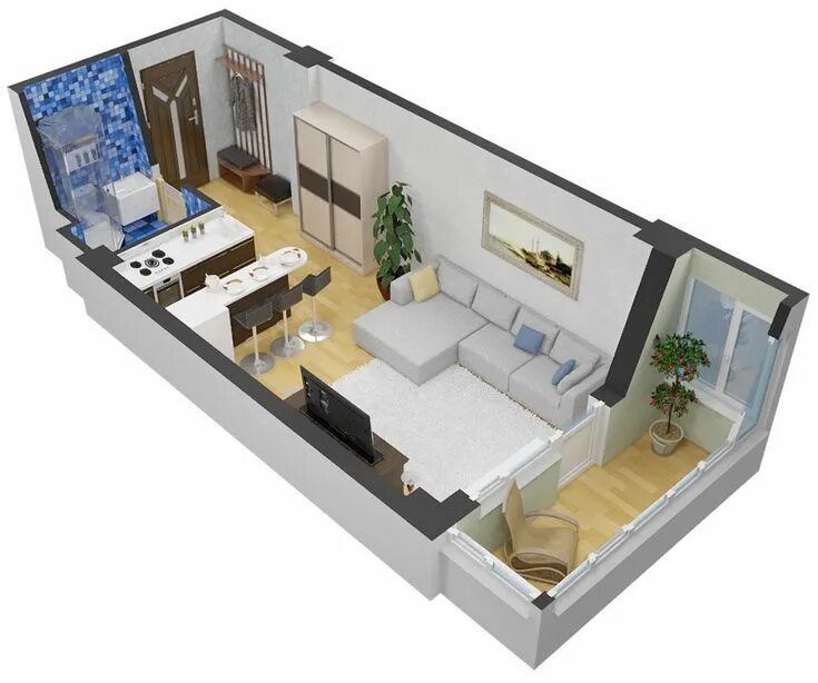 Квартира 11 кв м планировка Untitled Small apartment floor plans, Small house plans, Tiny house layout