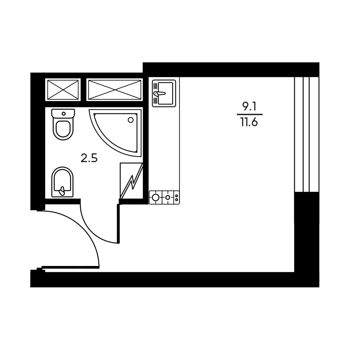 Квартира 11 кв м планировка Планировки квартир в ЖК My Space на Дегунинской (Москва) Avaho.ru