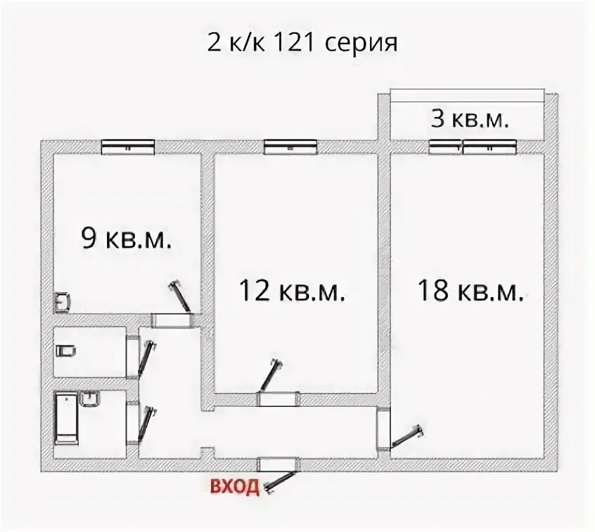 Квартира 121 серии планировка 2 комнатная Трактовая ул., 25 в Челябинске: информация о доме, предложения о покупке и средн