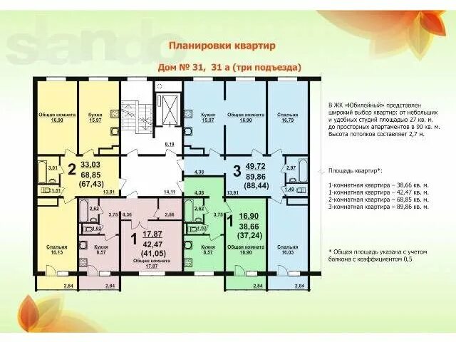 Квартира 121 серии планировка 2 комнатная 3 к.кв. в ЖК "Юбилейный" в Челябинске / Купить, узнать цену на сайте Classifieds