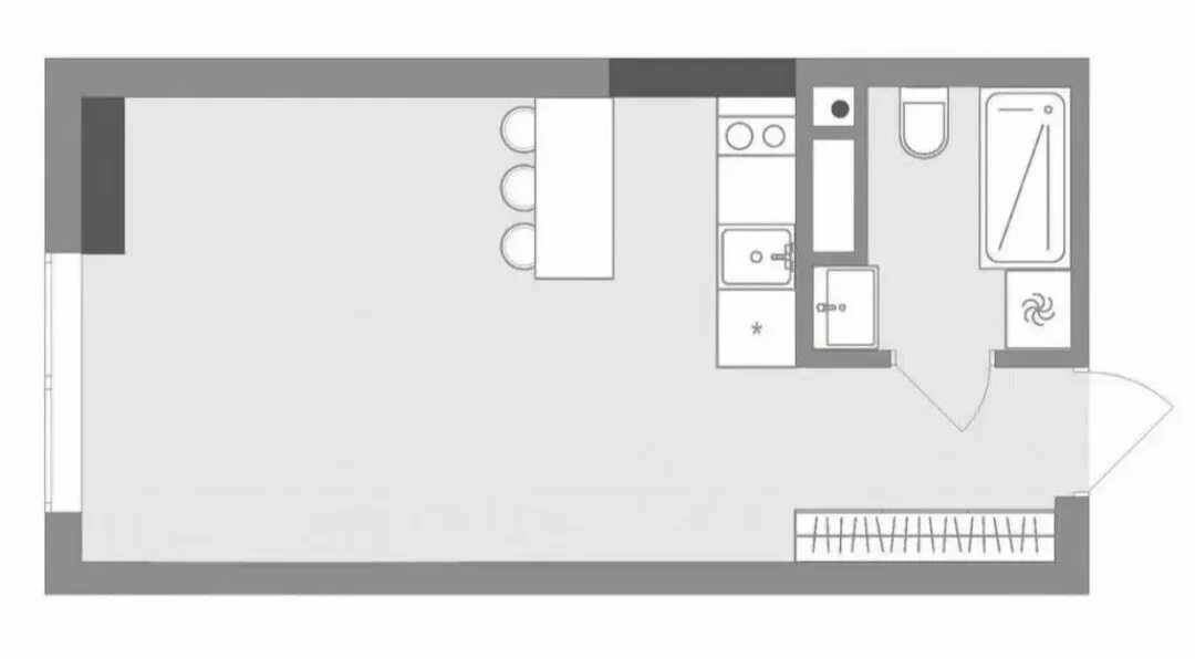 Квартира 24 кв м планировка Купить апартаменты-студию, 20.9 м² по адресу Москва, улица Вучетича, 4, 1 этаж, 