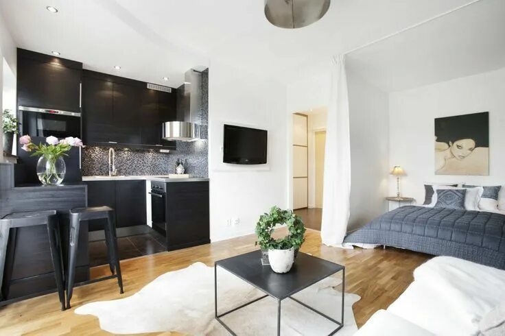 Квартира 28 кв м дизайн Дизайн квартиры-студии 28 м в Хельсинки Apartment layout, Apartment design inspi