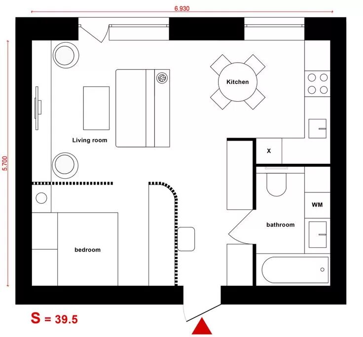 Квартира 29 кв м планировка 3 Studio Apartments Under 50sqm For City-Dwelling Couples (Including Floor Plans