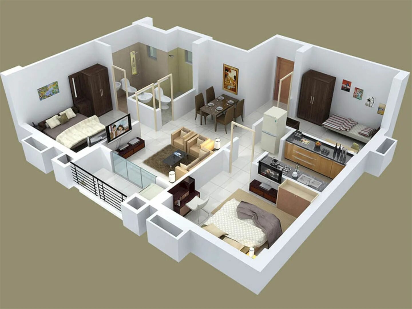 Квартира 3 фото Why Do We Need 3D House Plan before Starting the Project? Apartment floor plans,