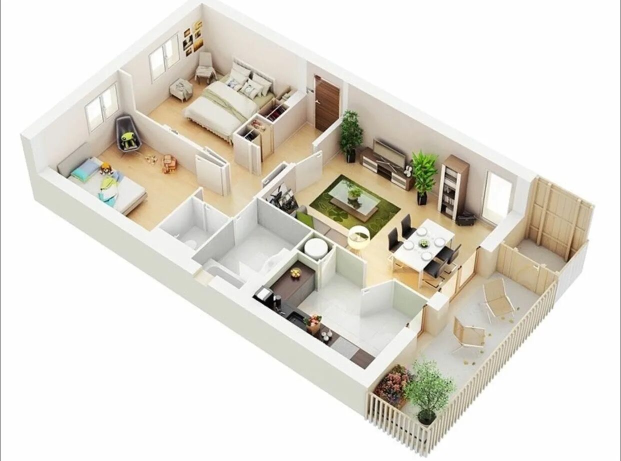 Квартира 3 фото Pin by Tuğba Pamukçu on Rezidans - Konut - 3d/plan Apartment floor plans, Two be